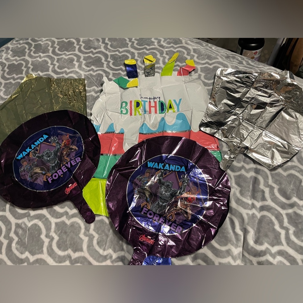 Avengers Wakanda Forever Happy birthday balloon bouquet, huge! New! # 2345